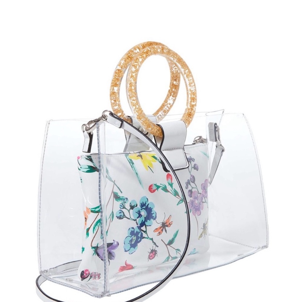 Betsey Johnson Clear Ring Tote w/ Wristlet